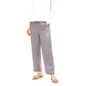 Organic Linen Petite  Oatmeal-like color pants